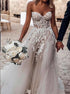 A Line Sweetheart Sweep Train Bridal Gown LBQW0056
